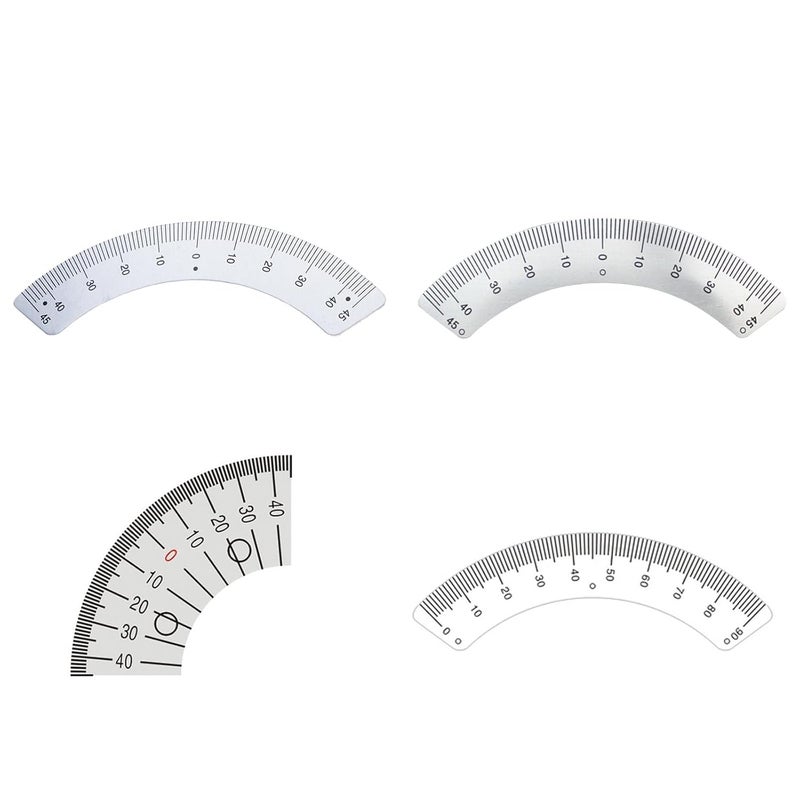Upgraded Angles Plate Scale Ruler Stainless Steel Gauge 45-0-45 Woodworking Tool Shape Ruler 100mm / 132mm Strong Measuring Gauging Tools Caliper - Image 4