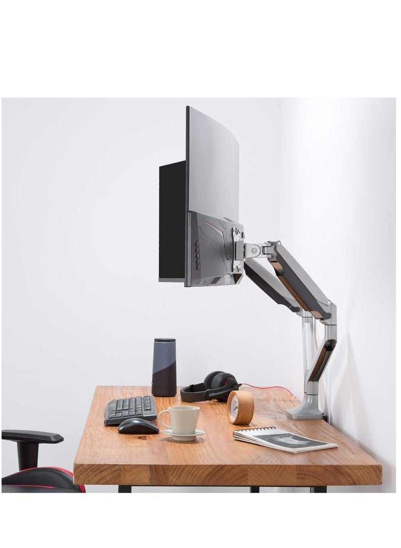 Premium Aluminum Gas Spring Monitor Mounting Arm - Dual - Heavy Duty Holds 13" to 32" Screens, Up to 19.8 lbs Each, VESA 75x75 or 100x100 - Image 5