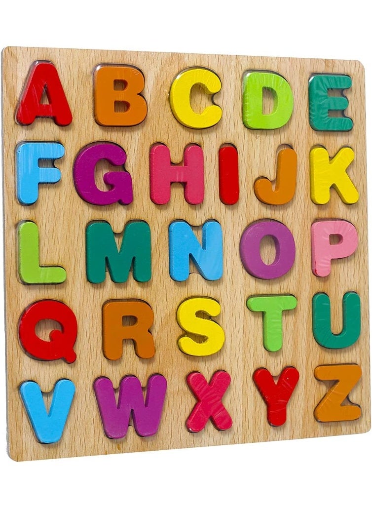 Pieces Wooden English Letter Toy 🧩 – Learn letters while having fun with hands-on play, perfect for kids 3+! - Image 1