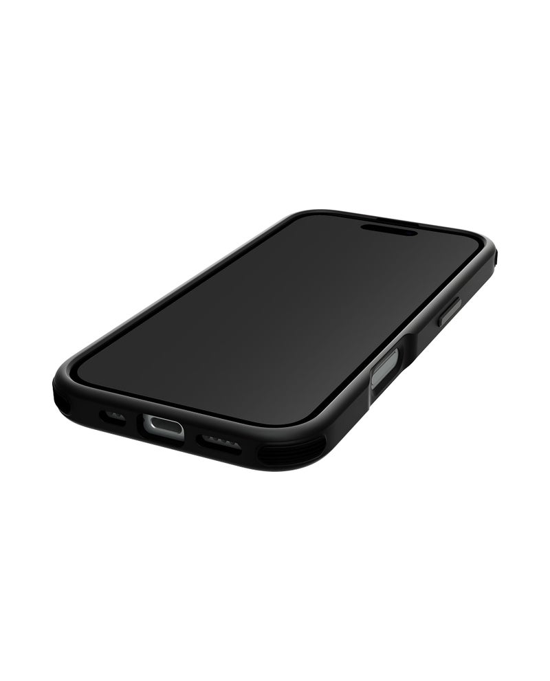 DailyObjects Polycarbonate Case for iPhone 16 Pro Max Compatible with Mag-Safe Wireless Charging | Black Hybrid Magnetic Armour Slim Shockproof Back Cover - Image 3