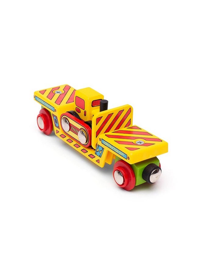 Bigjigs Rail Wooden Bulldozer Low Loader Most Other Major Wooden Rail Brands Are Compatible  - Image 2