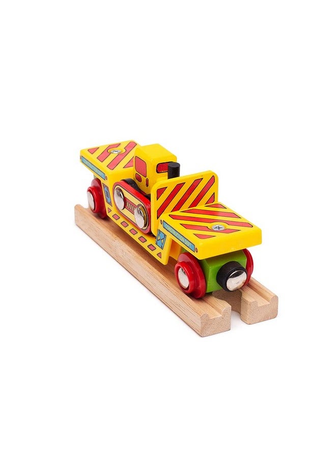 Bigjigs Rail Wooden Bulldozer Low Loader Most Other Major Wooden Rail Brands Are Compatible  - Image 3