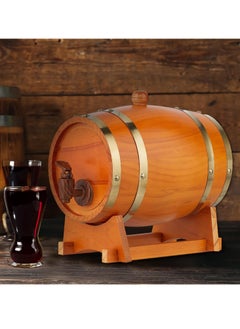 Home Care Pine Wooden Barrel, 1.5 Liters, With A Stand And Spigot, Suitable For Whisky, Wine, And Spirits, Light Brown  - Image 2