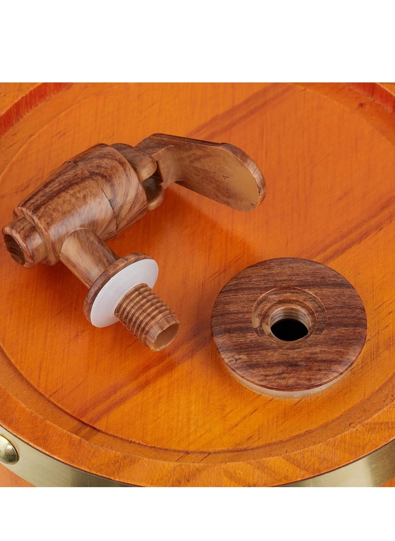 Home Care - Pine Wooden Barrel, 1.5 Liters, With A Stand And Spigot, Suitable For Whisky, Wine, And Spirits, Light Brown - Image 1