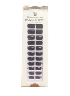 BLOOMING TIME 20-Piece Full Cover Fake Nails dark red  - Image 1