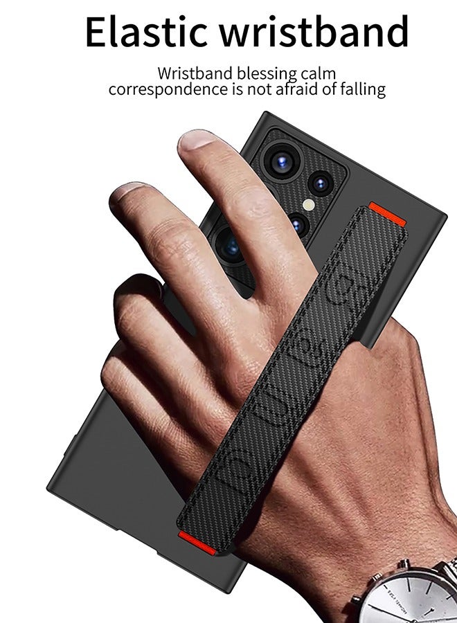 DUNISO Samsung Galaxy S24 Ultra Phone Case Full Body Protective Phone Cover Anti-fall Anti-fingerprint Phone Case With Phone Holder Wrist Strap and Wireless Charging for Galaxy S24 Ultra 5G Phone Case - Image 2