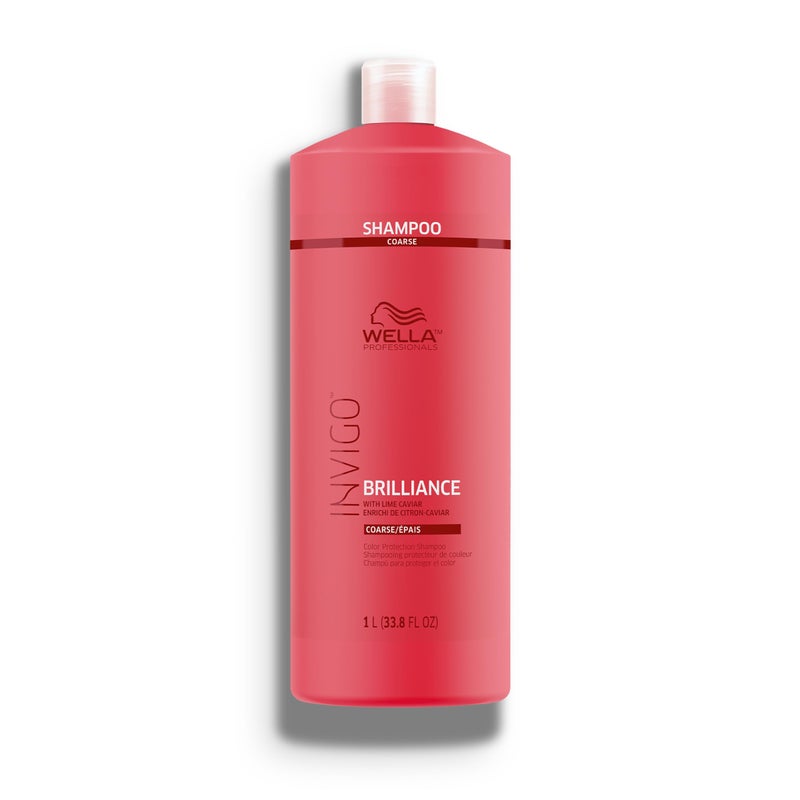 Wella Professionals Invigo Brilliance Shampoo for Coarse Hair | Color Protection & Vibrancy | 33.8 Fl Oz - Image 1