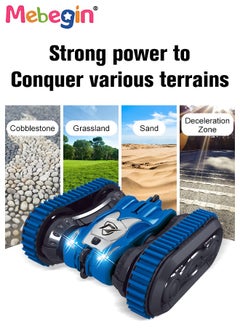 MEBEGIN 2 in 1 RC Stunt Car Toy, 360°Double Side Flips Rotating RC Car, 2.4Ghz Remote Control Car with Cool Light and Double-Sided Driving, Portable Rechargeable Remote Control Car Toy, 2 AA Battery (Not Included) for RC Controller, Suitable for Versatile Roads, 15*16*7cm  - Image 5