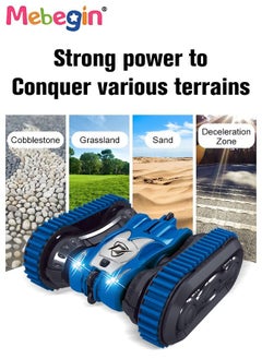 MEBEGIN 2 in 1 RC Stunt Car Toy, 360°Double Side Flips Rotating RC Car, 2.4Ghz Remote Control Car with Cool Light and Double-Sided Driving, Portable Rechargeable Remote Control Car Toy, 2 AA Battery (Not Included) for RC Controller, Suitable for Versatile Roads, 15*16*7cm  - Image 5