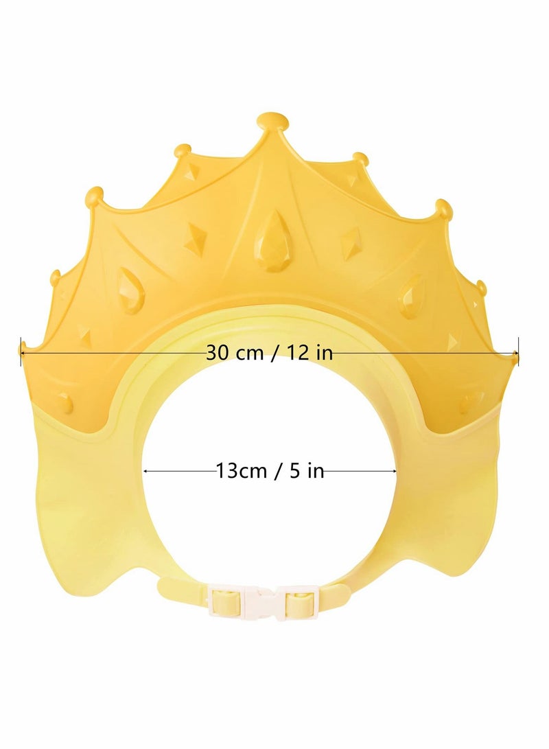 KASTWAVE Baby Shower Shampoo Cap Shield, KASTWAVE Lsolate for Kids, Visor Hat Eye and Ear Protection 0-9 Years Old Children, Cute Crown Shape Makes the Bath More Fun (Yellow) - Image 5