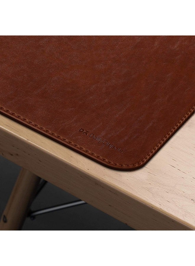 DailyObjects DailyObjects Large Premium Vegan Leather Desk Mat|Anti-Skid|Anti-Slip|85*45cm|Reversible Desk spread Turf Desk/Laptop Mat for Work from Home/Office/Gaming- Extended mouse pad and keyboard desk pad-Tan - Image 3