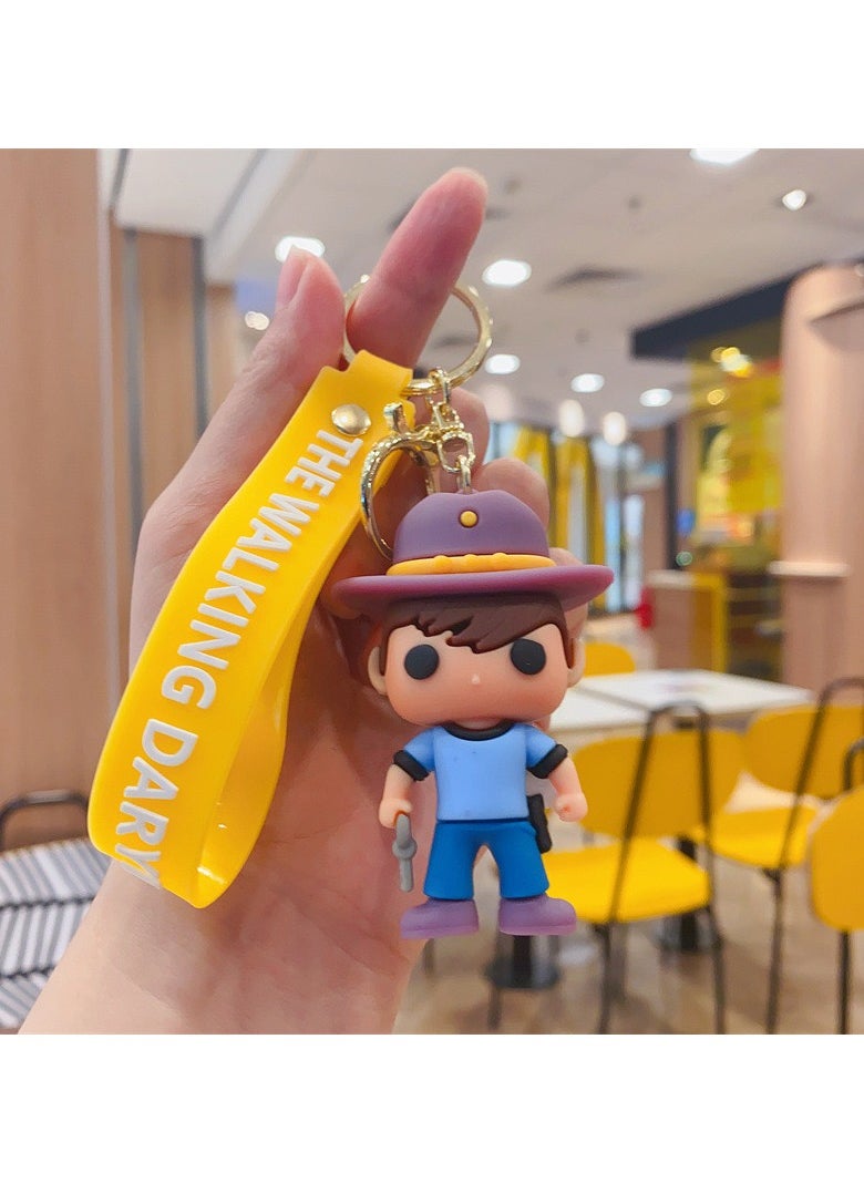 Generic - The Walking Dead Carl Grimes Bobblehead Pendant Figure Toy Keychain - Image 1