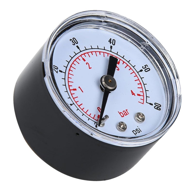 Mechanical Pressure Gauge 0 60 Psi 0 4 Bar 1 8 Inch BSPT Back Connection Durable Metal Case - Image 5