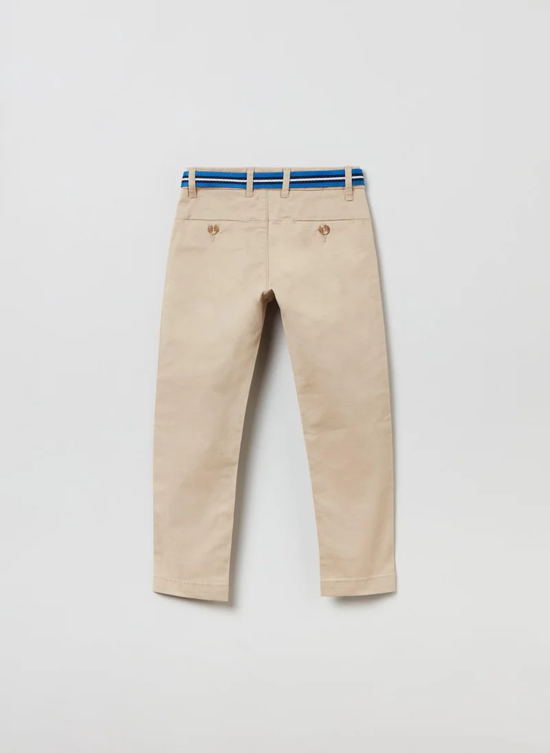 او في اس OVS Chino Trousers With Belt