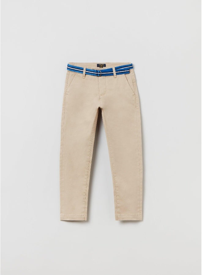 OVS Chino Trousers With Belt - Image 1