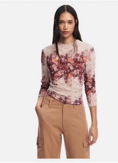 DESIGUAL Textured floral blouse  - Image 1