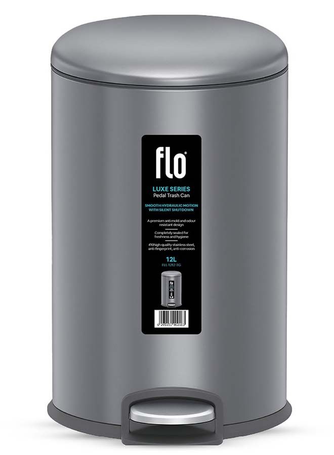 Dustbin - luxe  titanium gray 12l