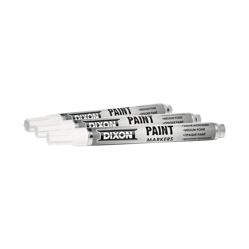Dixon Paint Markers, Medium Tip, Box of 12, White (80229) - Image 2