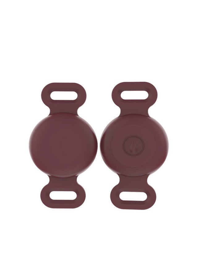 Generic - Suitable For Anti-loss Device Apple Locator Silicone Protective Case Airtag Protective Case All-inclusive Waterproof-Color:Coffee Color OPP Waterproof Cover-Applicable Model:Depth Waterproof Airtag Protective Sleeve M Code - Image 1