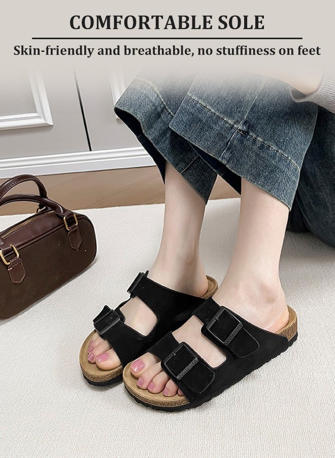 RUIZU Comfortable summer slipper made of suede with a soft sole - Image 2
