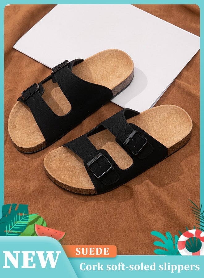RUIZU Comfortable summer slipper made of suede with a soft sole - Image 1