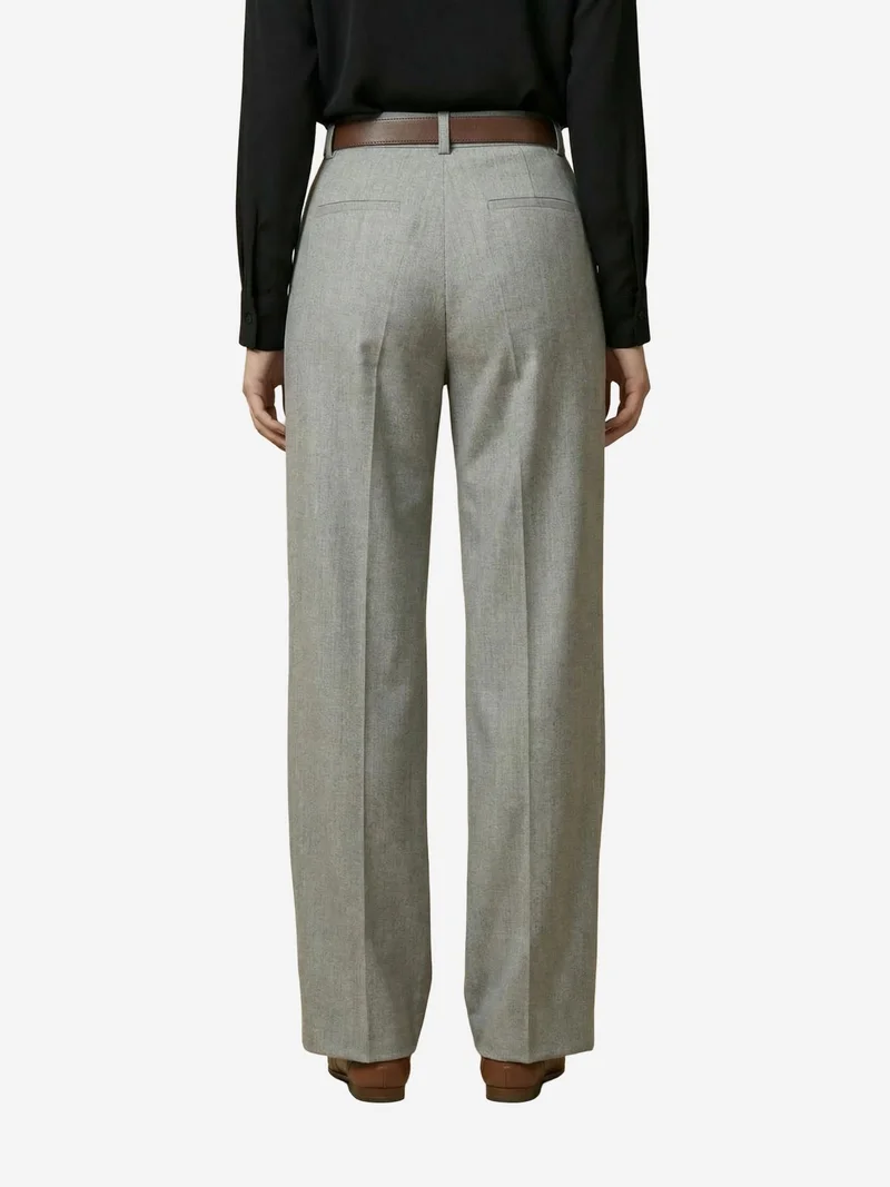 My Fashion Grey MY FASHION High Waist Pleated Wide Leg Trousers for Women | Best Price UAE
