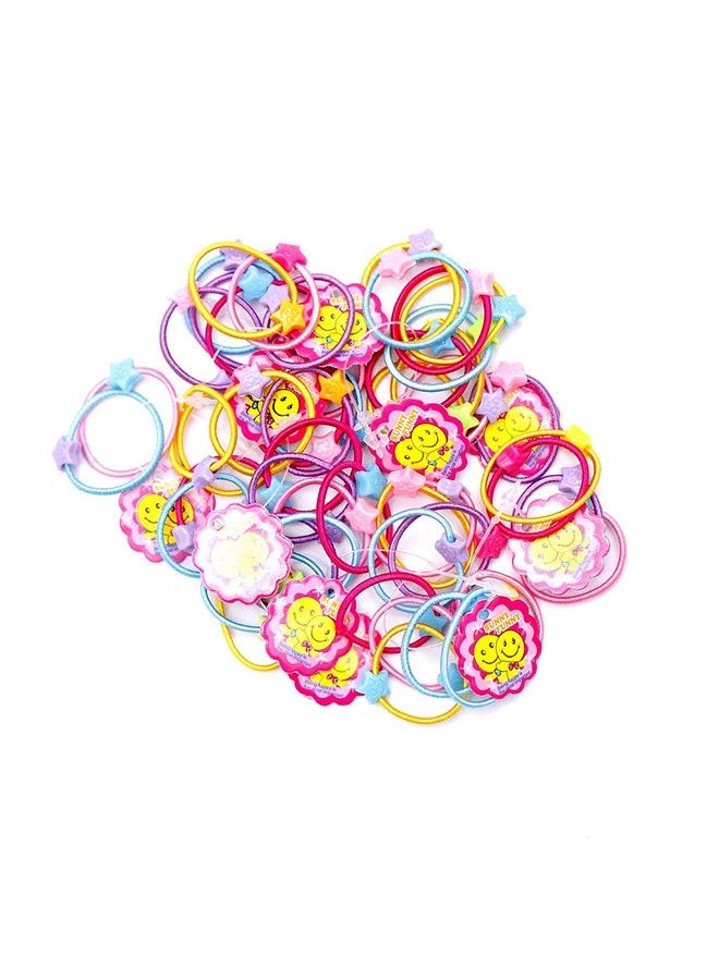 Shivarth Soft Rubber Multicolour Mini Elastic Hair Ties For Baby Girl 50 Pieces - Image 2