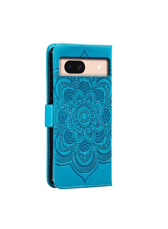 Zaboon Case For Google Pixel 8A Sun Mandala Embossing Pattern Phone Leather Case - Image 3
