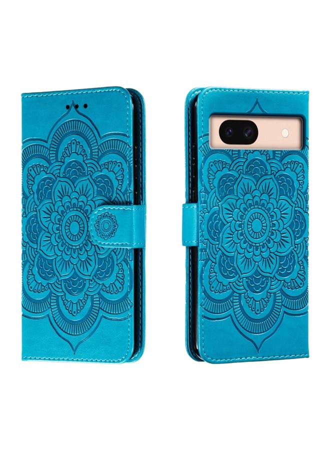 Zaboon Case For Google Pixel 8A Sun Mandala Embossing Pattern Phone Leather Case - Image 1
