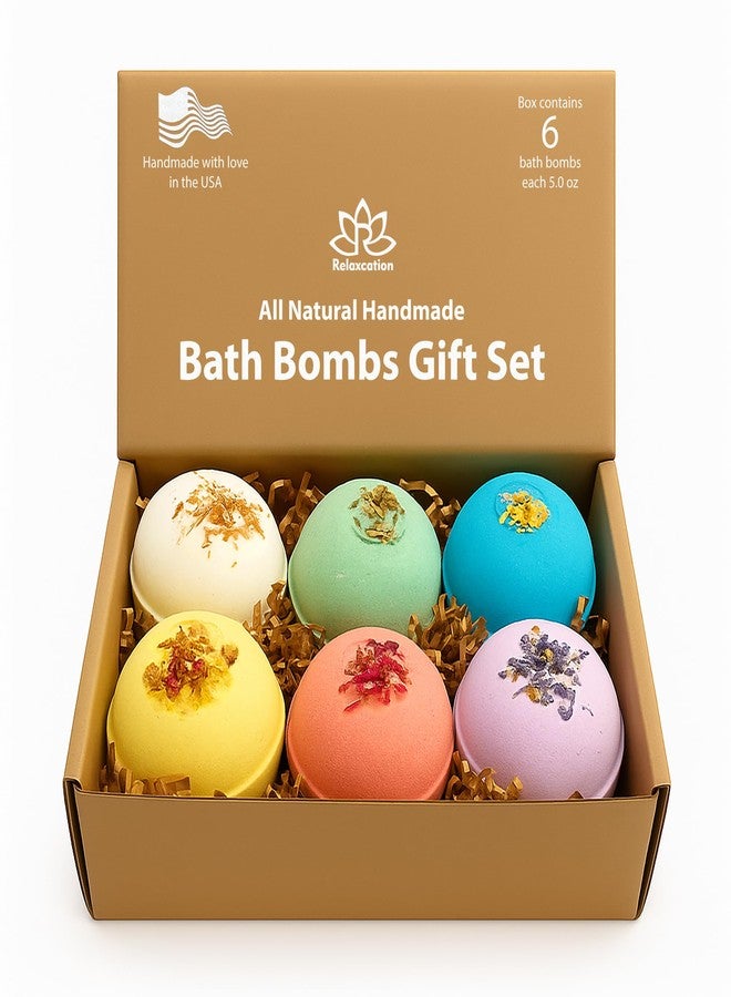 Relaxcation Handmade in USA Organic Bath Bombs Gift Set For Women All Natural with Epsom Salt Relaxation Dead Sea Salt - Natural and Safe Bath Bombs Kit for Kids Her Mom Mother Grandma Girlfriend - Best Gifts Idea - Image 1