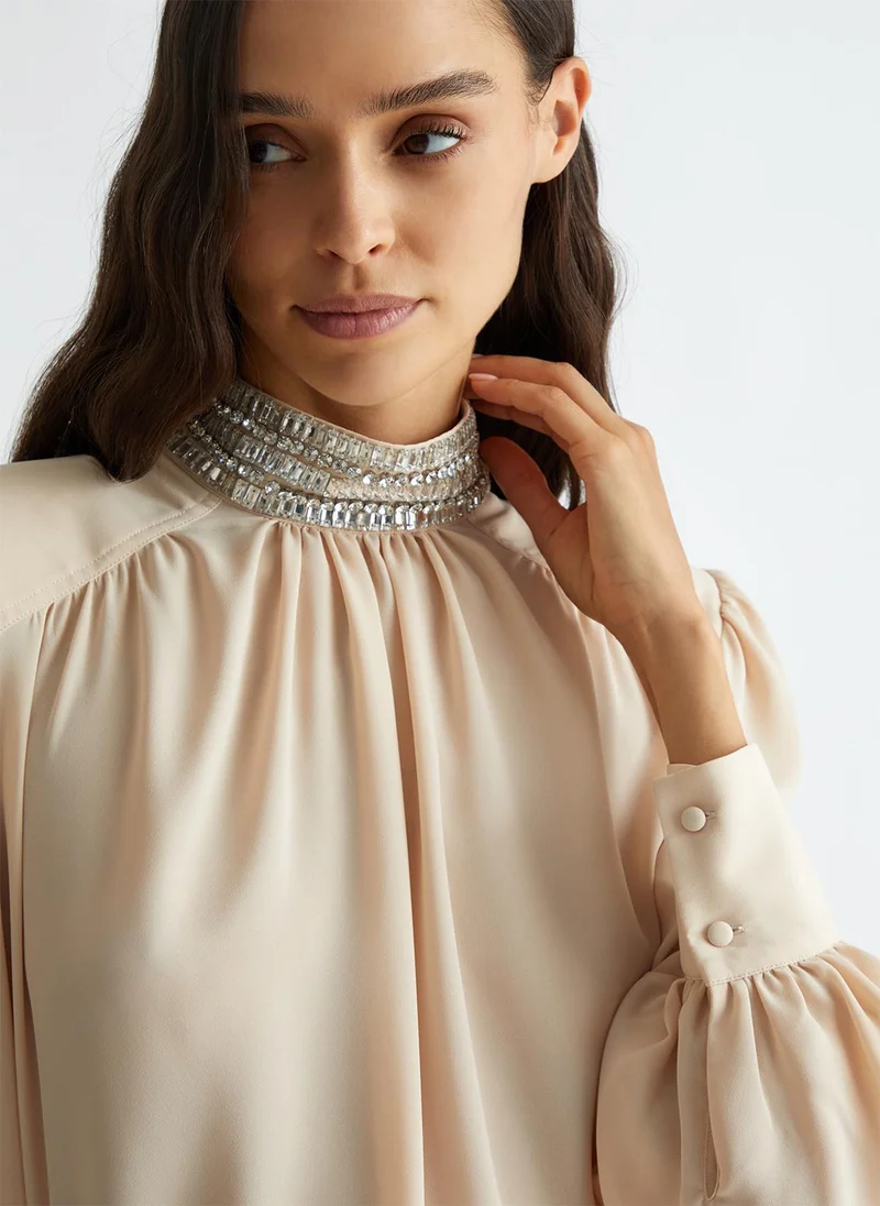 Liu Jo Georgette blouse with rhinestones
