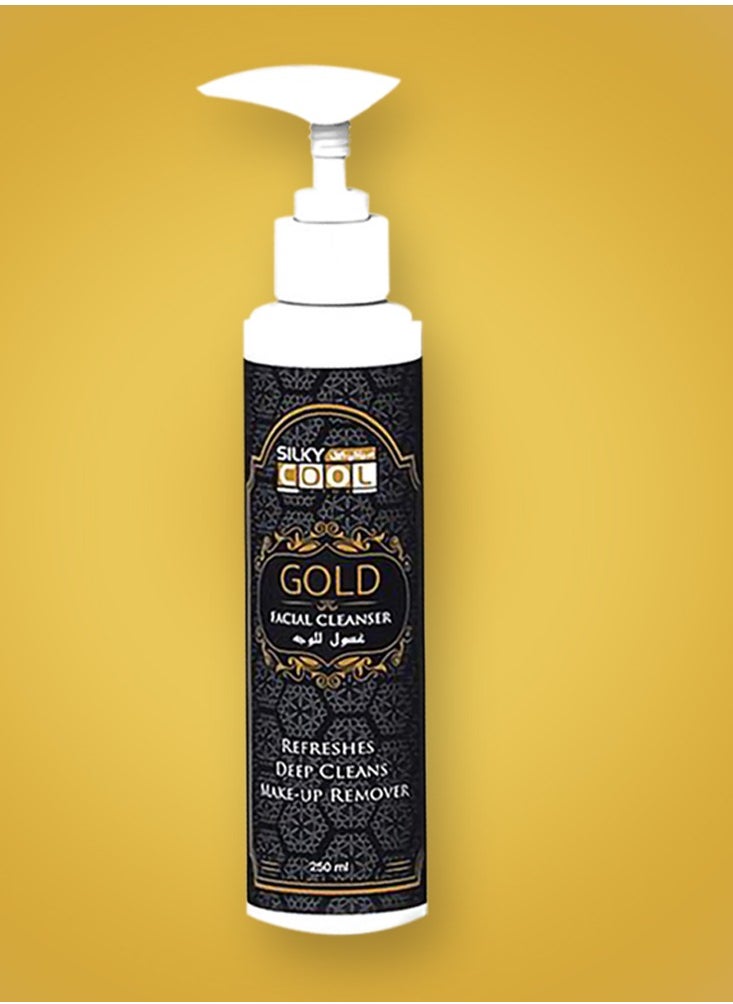 Silky Cool Silky Cool Gold Facial Cleanser for Refreshes Deep Cleans & Make Up Remover 250ml  - Image 2