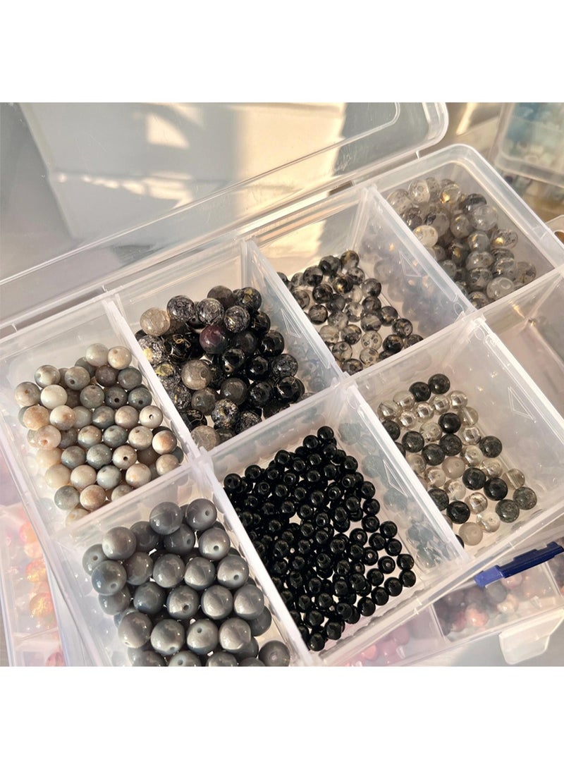 l&wen 10 Grids Beads Box with Dividers, Clear Plastic Organizer Box for Jewelry, Art Craft, Bead Storage, Fishing Hooks, Tools, Small Accessories - Image 4