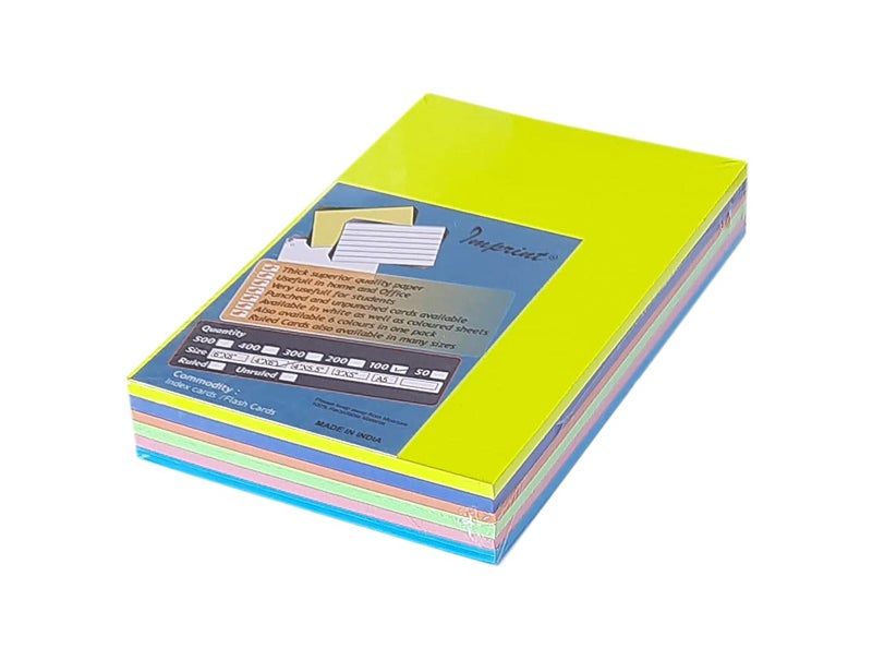 Imprint Card Stock, Index Cards 4" x 6" Bright Colors, 100 in This Package - Image 1