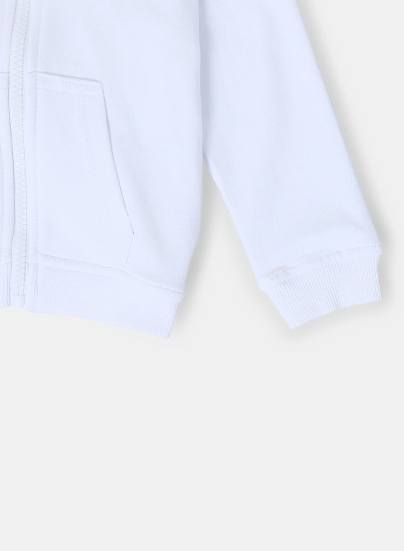 Zarafa boys hooded neck sleeve zip through cloud white - Image 3