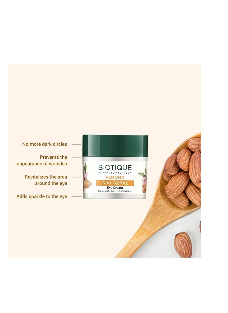 Biotique Almond Anti Ageing Eye Cream 15g  - Image 4