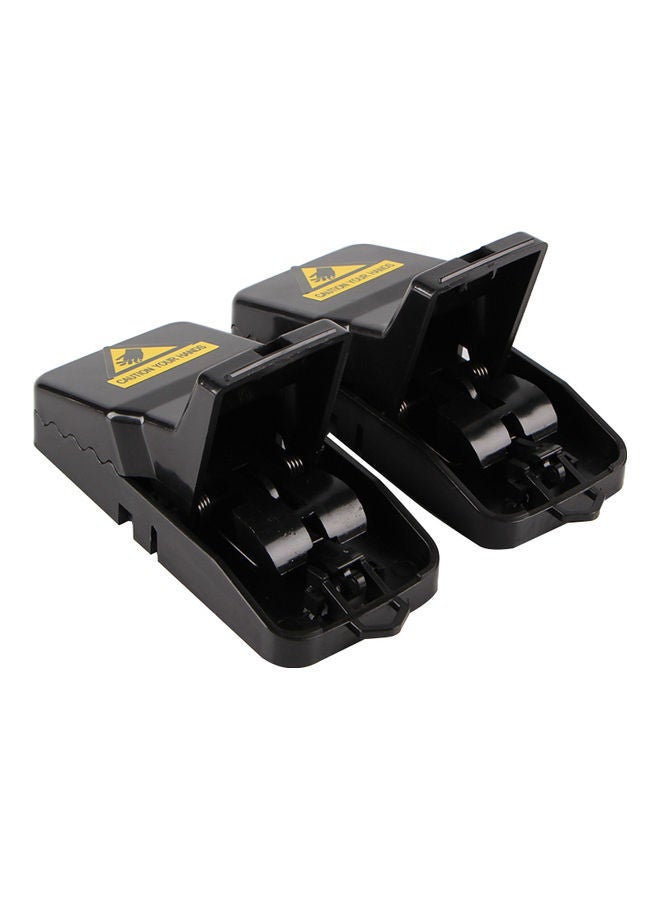 NIBEMINENT 2-PIece Reusable Plastic Mouse Trap Black - Image 3