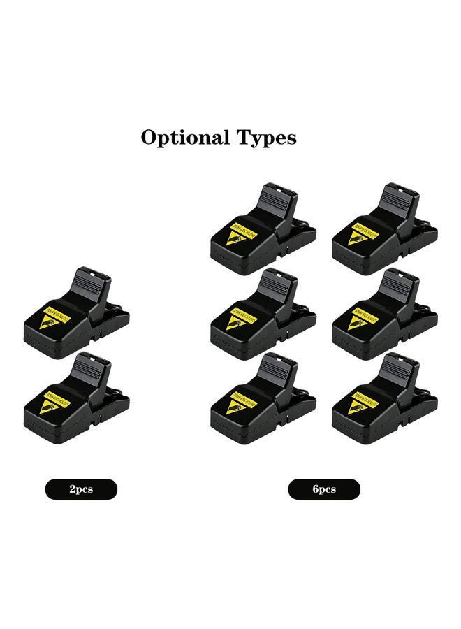 NIBEMINENT 2-PIece Reusable Plastic Mouse Trap Black - Image 5