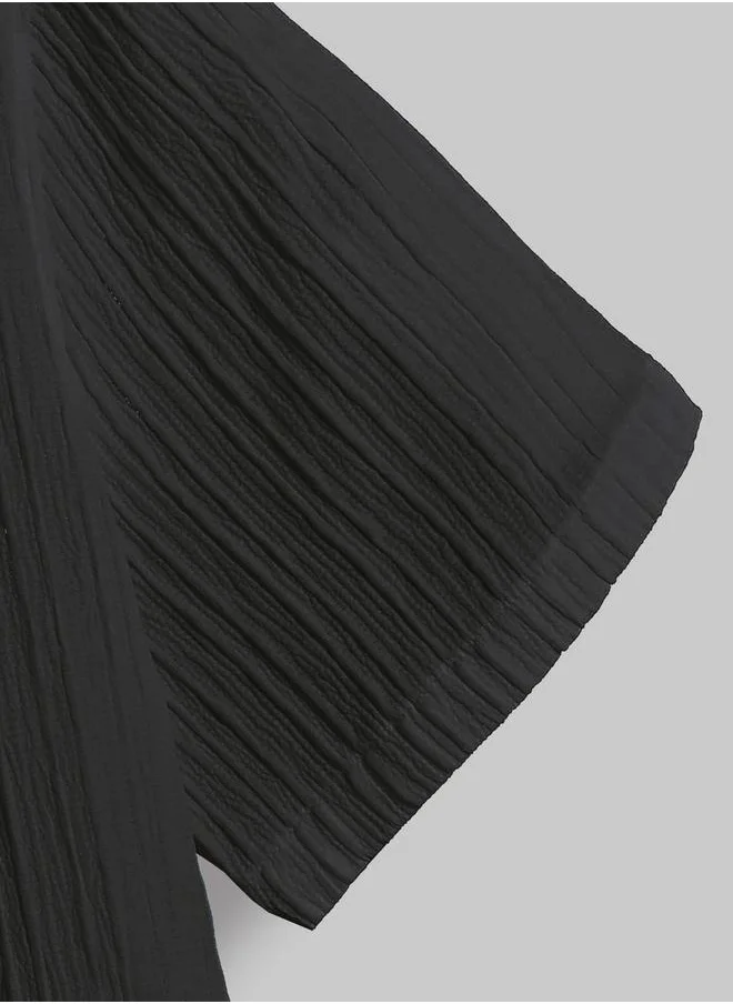 Styli Texture Short Sleeve Buttoned Shirt by Styli