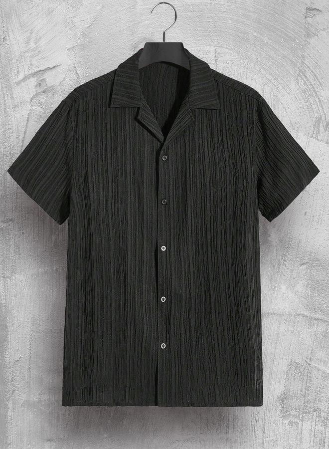 Styli Texture Short Sleeve Buttoned Shirt - Image 1