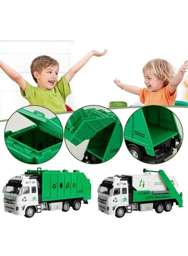 MANAKI ENTERPRISE MANAKI ENTERPRISE Kids Diecast Metal City Sanitation Truck, Friction Powered, Garbage Truck with Top Open Dumper- 1:16, Garbage Lifter Truck(Garbage Truck)  - Image 5