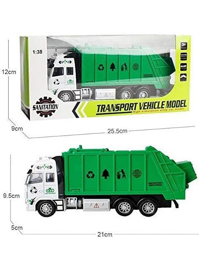 MANAKI ENTERPRISE MANAKI ENTERPRISE Kids Diecast Metal City Sanitation Truck, Friction Powered, Garbage Truck with Top Open Dumper- 1:16, Garbage Lifter Truck(Garbage Truck)  - Image 3