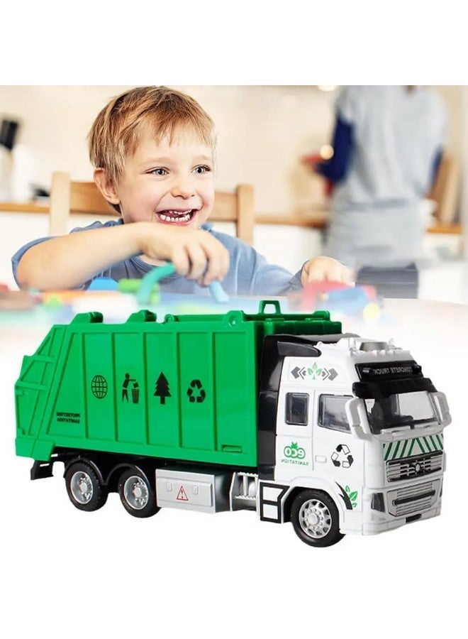 MANAKI ENTERPRISE MANAKI ENTERPRISE Kids Diecast Metal City Sanitation Truck, Friction Powered, Garbage Truck with Top Open Dumper- 1:16, Garbage Lifter Truck(Garbage Truck)  - Image 2
