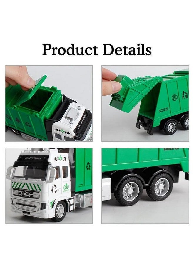 MANAKI ENTERPRISE MANAKI ENTERPRISE Kids Diecast Metal City Sanitation Truck, Friction Powered, Garbage Truck with Top Open Dumper- 1:16, Garbage Lifter Truck(Garbage Truck)  - Image 4