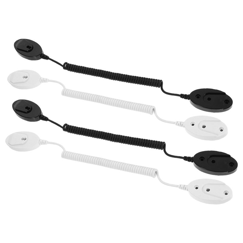 4pcs Remote Control Holders With Spring Ropes Remote Control Tether with Adhesive Holder Retractable Security for Other Small Devices - Image 1