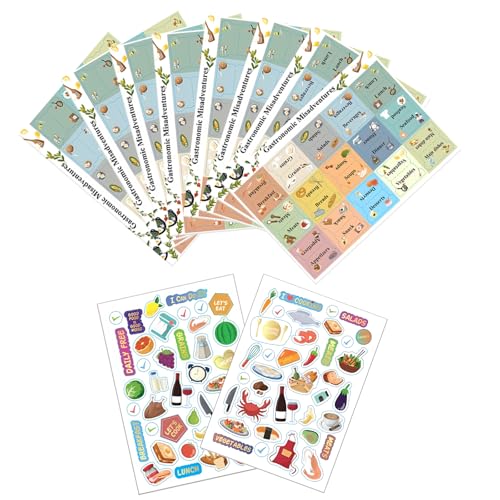 GoShambar Recipe Sorting Labels for Organizing Recipe Book, Stickers for Enrichment Kitchen Notes, Cookbook Index Tabs Labels - Image 1