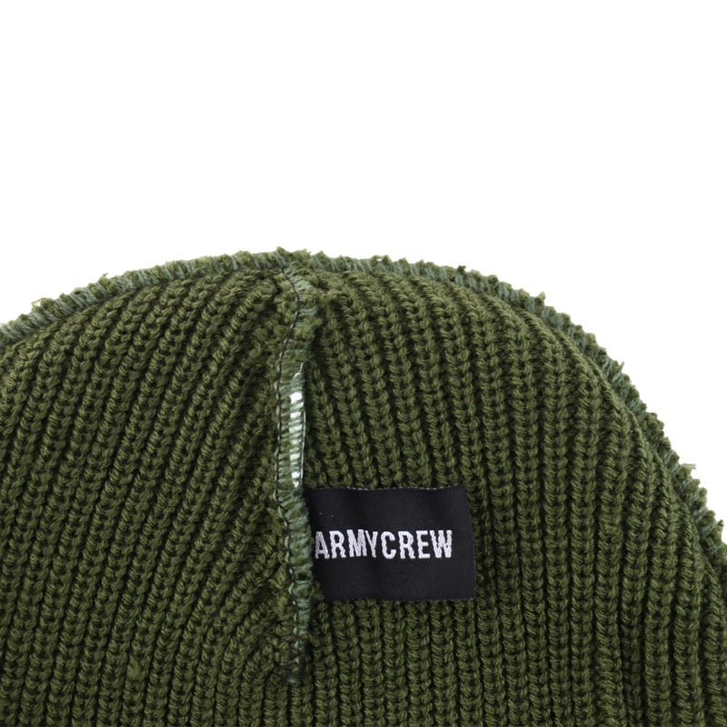 Armycrew 100% Acrylic Oversized XXL Thick GI Watch Cap Ribbed Knit Beanie Hat - Olive - 2XL - Image 4