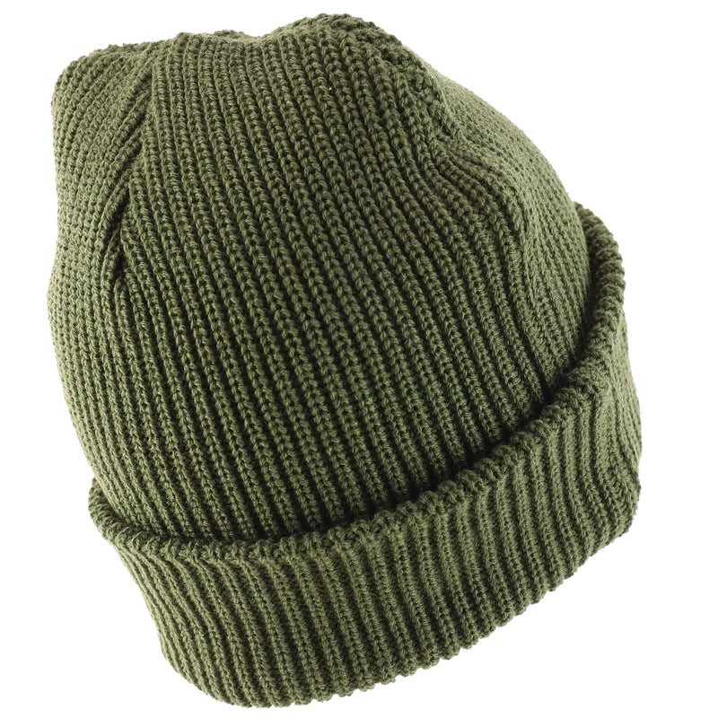 Armycrew 100% Acrylic Oversized XXL Thick GI Watch Cap Ribbed Knit Beanie Hat - Olive - 2XL - Image 2