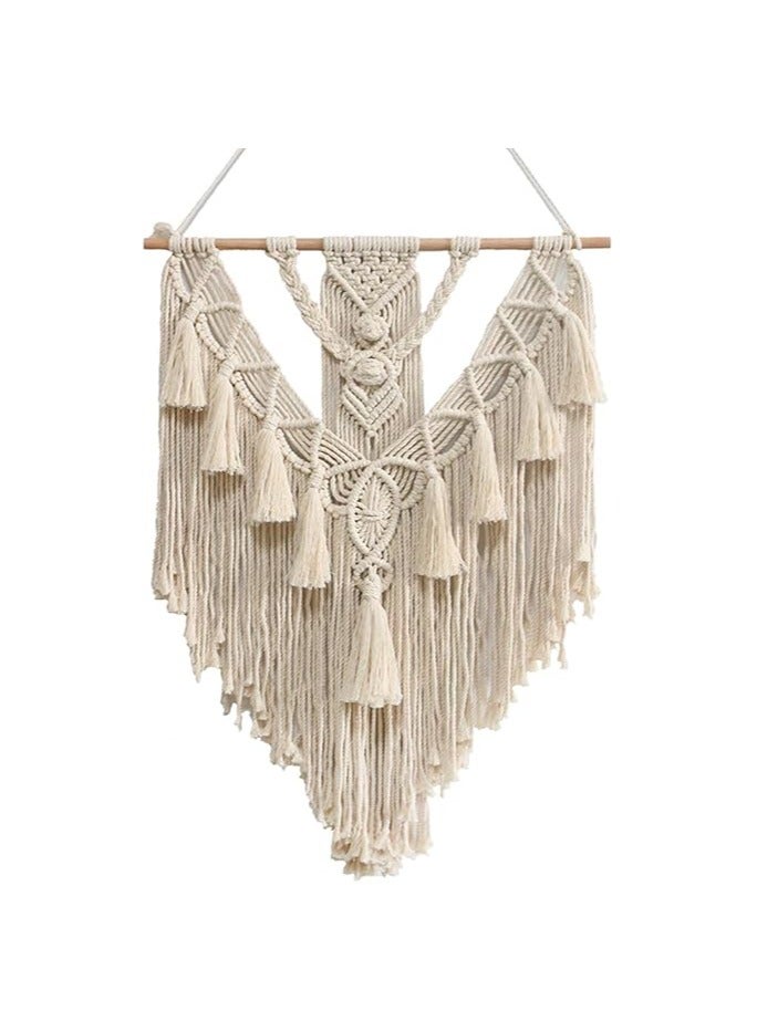 general Woven Tapestry Macrame Background Hanging Wall Art Decor Wall Decoration Boho Chic Home Decoration Apartment Living Room Decoration - Image 1
