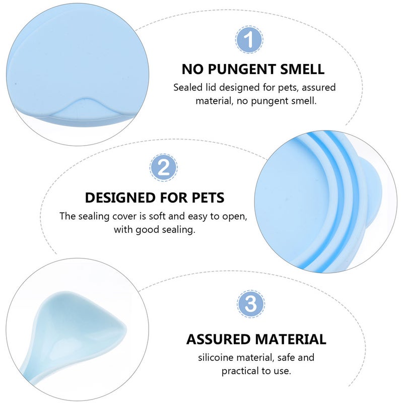 1 Set of Silicone Can Covers Pet Food Spoon Pet Feeding Spoon Silicone Can Lid - Image 4